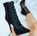 High Heels Lace Up thin Heel Ankle Boots Sandals for Women