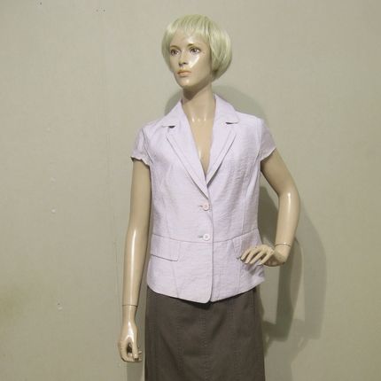 女装依兰ELANIE专柜正品浅紫色短袖西装低价销售