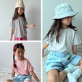 丢丢2024儿童夏装韩国童装新品男女童条纹休闲薄款短袖T恤B569