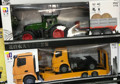 双鹰遥控平板拖车挖机农夫拖拉机电动货车大号卡车运输车玩具模型