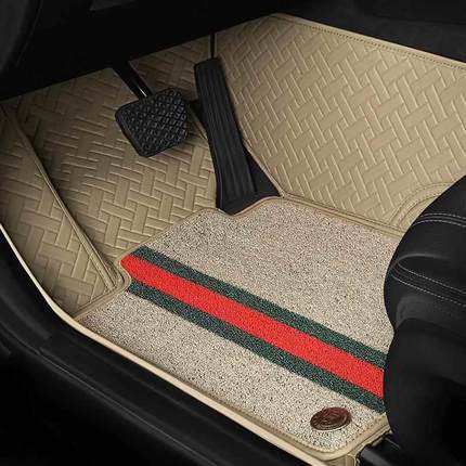 汽车脚垫地毯皮丝圈内改装饰轩逸卡罗拉哈弗H6全包围易清洗保护垫