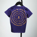 夏季新款女童男童潮牌猴紫色字母短袖T恤 宝宝汉堡刺绣半袖背心T