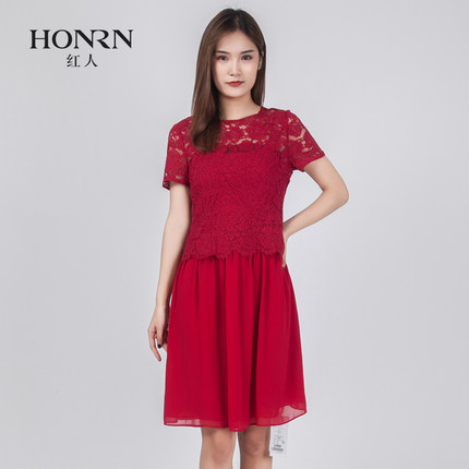 红人专柜正品夏季女装HB250L121连衣裙商场同款HB25OL121