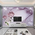 18D电视机背景墙纸5D客厅装饰影视墙布现代简约立体定制无缝壁画