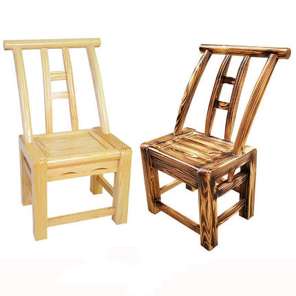 松木椅耐用农村老式实木椅子靠背椅传统家用儿童木头矮凳休闲椅子