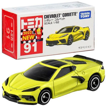 日版TOMY多美卡红百盒91雪佛兰克尔维特 合金小汽车模型玩具6月新
