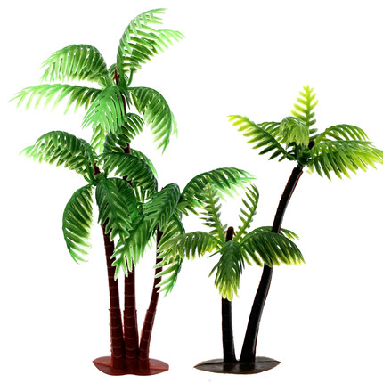 椰子树烘焙摆件 植物小树海滩情景蛋糕装饰配件 塑料仿真椰树模型