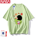 NASA联名蜡笔小新短袖t恤男士夏季新款潮牌宽松情侣半袖体恤上衣