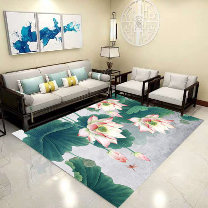 新中式客厅地毯民族中国风禅意古风花鸟沙发书房现代简约茶几地垫