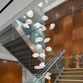 楼梯水晶吊灯北欧旋转现代轻奢创意个性玻璃灯复式楼长吊客厅大灯