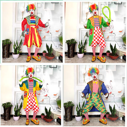 夏季小丑服装化装舞会表演服饰演出装扮男女款成人小丑服搞笑衣服