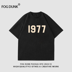 FOG DUNK复线第八季主线新款情侣1977潮牌T恤夏季高街打底男女款