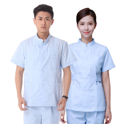 南丁格尔口腔科医生服工作服隔离衣护士服分体套装薄款短袖白大褂