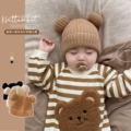 韩系婴幼儿宝宝毛线帽子儿童秋冬可爱韩系小耳朵熊针织帽婴儿帽潮