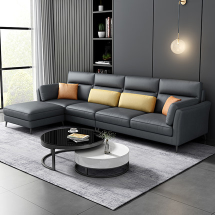 免洗纳米科技布沙发乳胶客厅小户型简约现代北欧轻奢布艺沙发直排