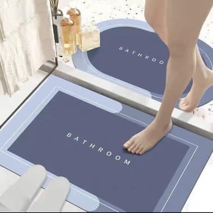 【两件装】浴室门口地垫卫生间厕所吸水防滑脚垫入户进门垫可裁剪