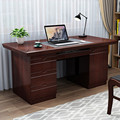 职员办公桌电脑桌油漆贴木皮非纸化单人1.2 1.4 1.6米班台办公桌