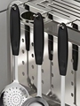 不锈钢刀架置物架厨房锅盖砧板刀具一体收纳架台面菜板放置架