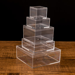 正方形透明塑料盒半高亚克力婚庆糖果喜糖巧克力饼干礼品礼物盒子