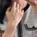 苍兰幽香,日本贵牌儿葡萄石绿项链法式复古轻奢小众设计锁骨颈链