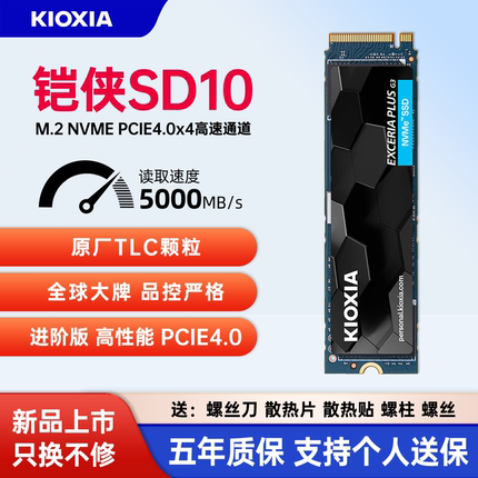 铠侠SD10 1T固态硬盘SE10 2T RC20 ssd M.2 NVMe PCIe4.0 1TB SSD