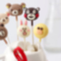 布朗熊可妮兔小熊巧克力珊瑚糖棒棒糖果耐高温食品级烘培蛋糕模具