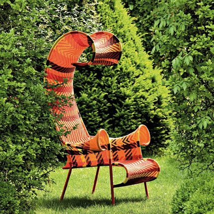 北欧户外沙发庭院家具样板房花园露天阳台藤椅设计师创意藤编沙发