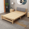折叠床实木家用单人床成人午休床经济型出租房简易双人床1.2米床