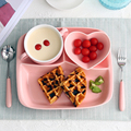 分格餐盘陶瓷套装餐具  创意家用小孩幼儿园学生食堂儿童饭盘分隔