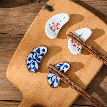 家用中式餐厅筷子架日式和风创意陶瓷筷子托搁筷子摆筷other/其他