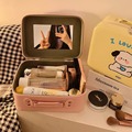 化妆箱女手提带镜子可爱少女化妆包小行李箱便携大容量旅行收纳盒