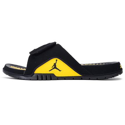 Nike耐克男鞋Jordan Hydro AJ4黑黄户外沙滩鞋运动拖鞋532225-017