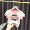 女童短袖T恤2024新款小女孩上衣儿童装夏装3女宝宝洋气半袖打底衫