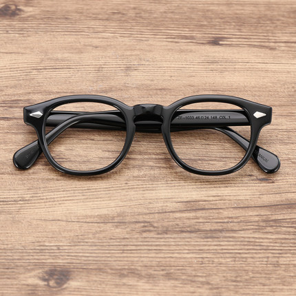 WOW眼镜 莉贝琳日本板材美式复古手工德普镜架近视素颜潮大脸黑框