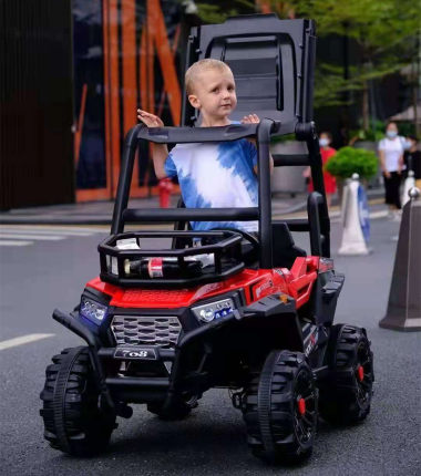 新款儿童电动汽车带遥控可坐女孩男孩大人双人大四轮充电越野车