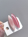 aidemoli韩国进口发饰2个一组柳叶椭圆形粉色紫色鸭嘴夹边夹发夹