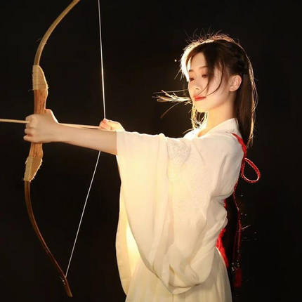 表演道具弓成人舞台COS传统竹木制弓箭古装拍摄儿童弓箭射箭玩具