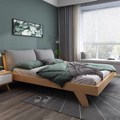 加厚北欧实木床1.5米床现代简约1.8米经济型软靠床主卧家具双人床