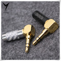 XSSH/HIFI耳机线插头接头3.5mm音频线aux线材 3.5mm耳机插头弯头