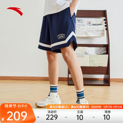 安踏针织篮球短裤男夏季新款透气抽绳系带五分裤运动裤152428329