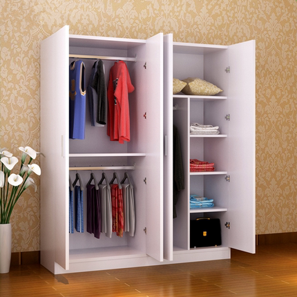 实木衣柜组合家具衣橱简约2门3门4整体木质柜子大衣柜儿童衣柜