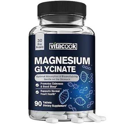 Vitacook Magnesium Glycinate 300 mg， Natural Calmness， He