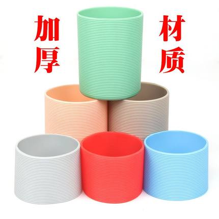 硅胶杯套加厚耐磨保温杯套防护保护套防滑直筒茶杯套5.5-8cm杯圈