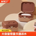 香皂盒家用沥水洗漱台旅行双层带盖卫生间香皂架肥皂盒收纳旅游