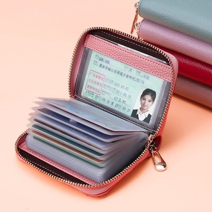 大容量多卡位卡包驾驶证件夹套男女防消磁零钱包拉链精致硬币卡片