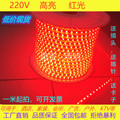 LED灯带防水红光超高亮LED灯条220V红色5050喜庆红家装展会装饰