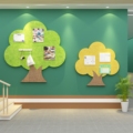 幼儿园楼梯墙面装饰毛毡板文化墙贴环创主题成品境布置材料展示板