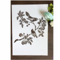 镂空模板双鸟花朵镂空描画手绘型版创意美术拓印模板型染160