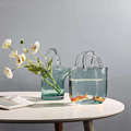 手提包玻璃鱼缸ins风创意小型网红小花瓶摆件桌上装饰插花水养