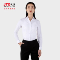 JTO九唐2023新款奔驰女士长袖白衬衫4S店销售V领女衬衣工服职业装